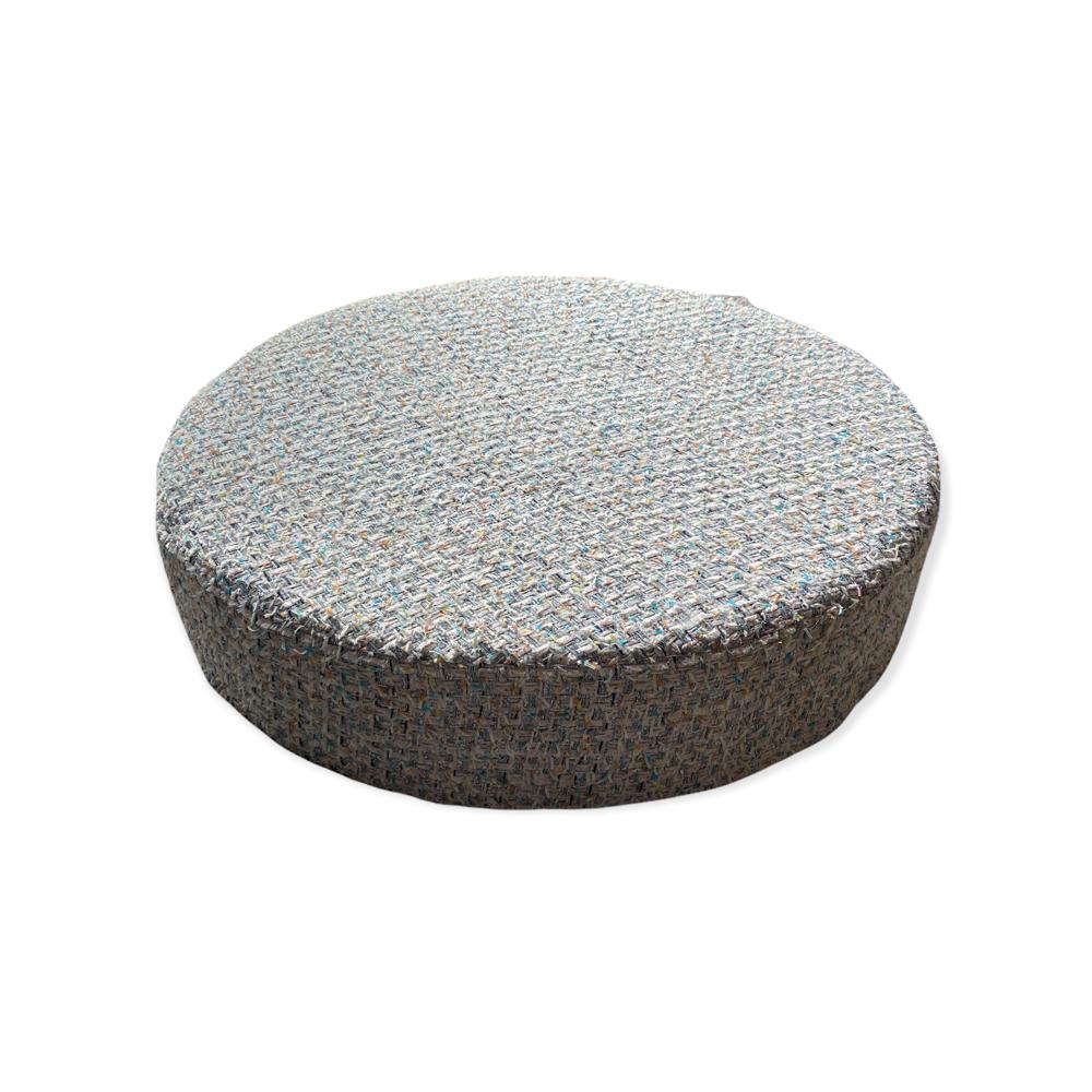 Mermaid Couture Tweed Low Pouffe & Drum