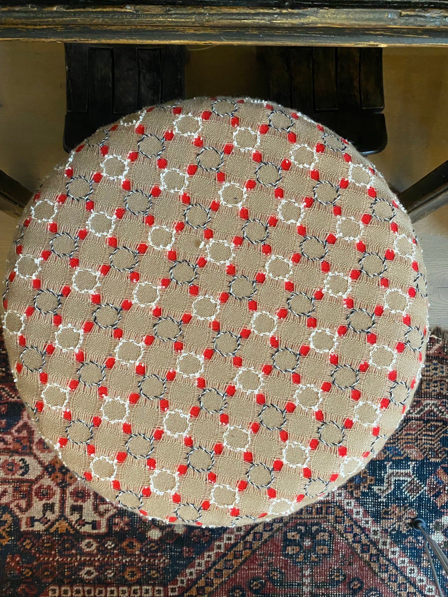 Paddington Couture Tweed Drum Pouffe